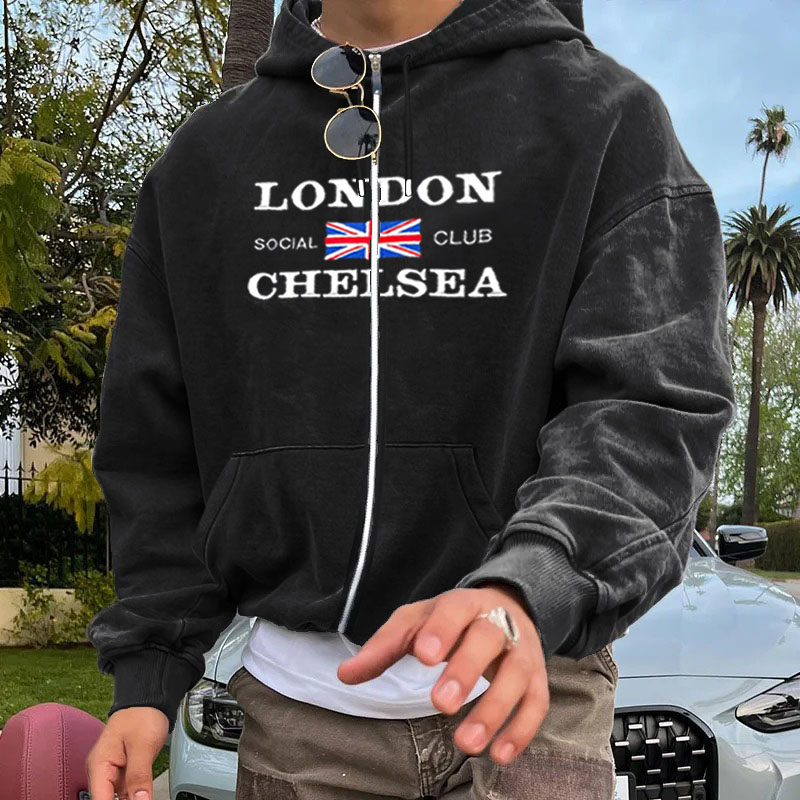 London Social Club Printed Hoodie for Men