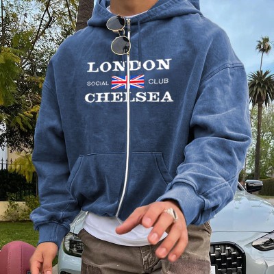 London Social Club Printed Hoodie for Men