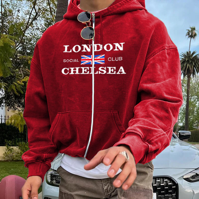 London Social Club Printed Hoodie for Men