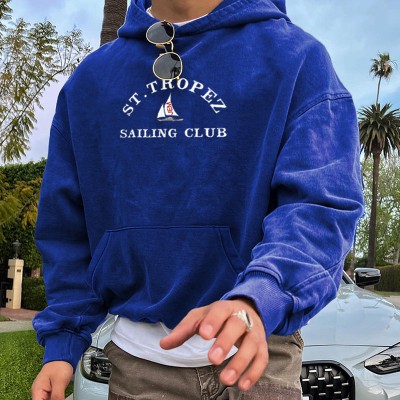 Sailing Club Print Hoodie