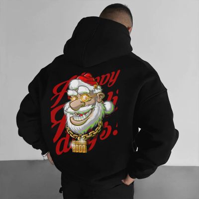 Hip Hop Santa Print Hoodie