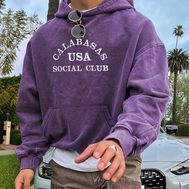 Retro Calabasas Club Print Hoodie