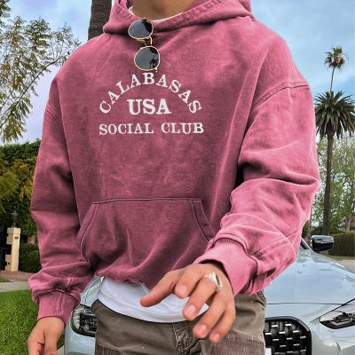 Retro Calabasas Club Print Hoodie