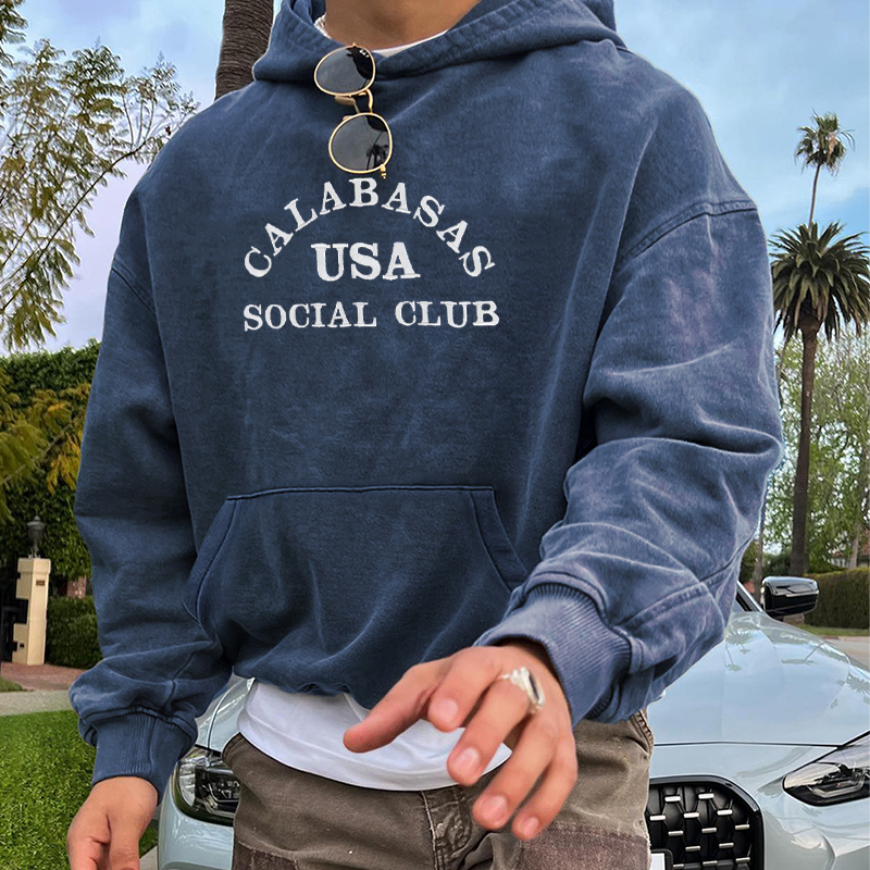 Retro Calabasas Club Print Hoodie