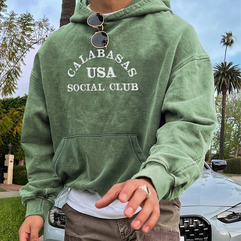 Retro Calabasas Club Print Hoodie