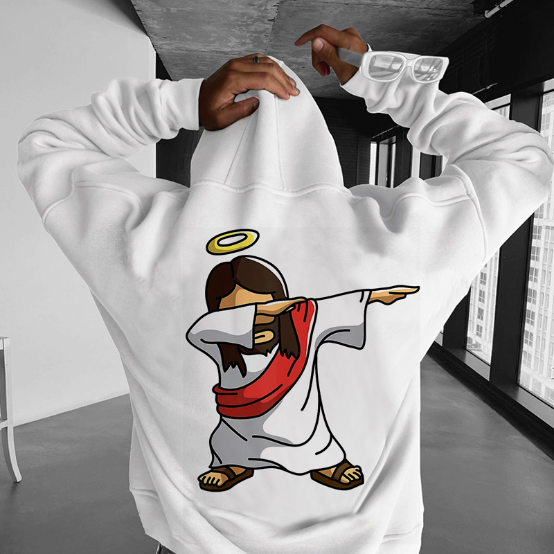 Funny Jesus Print Hoodie