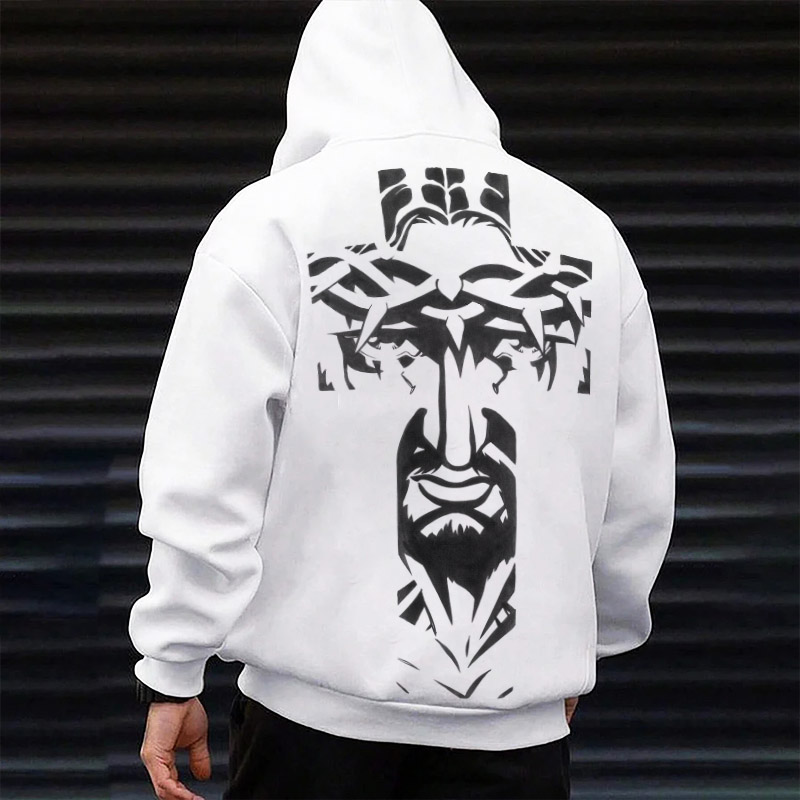 Lord Jesus Cross Print Hoodie