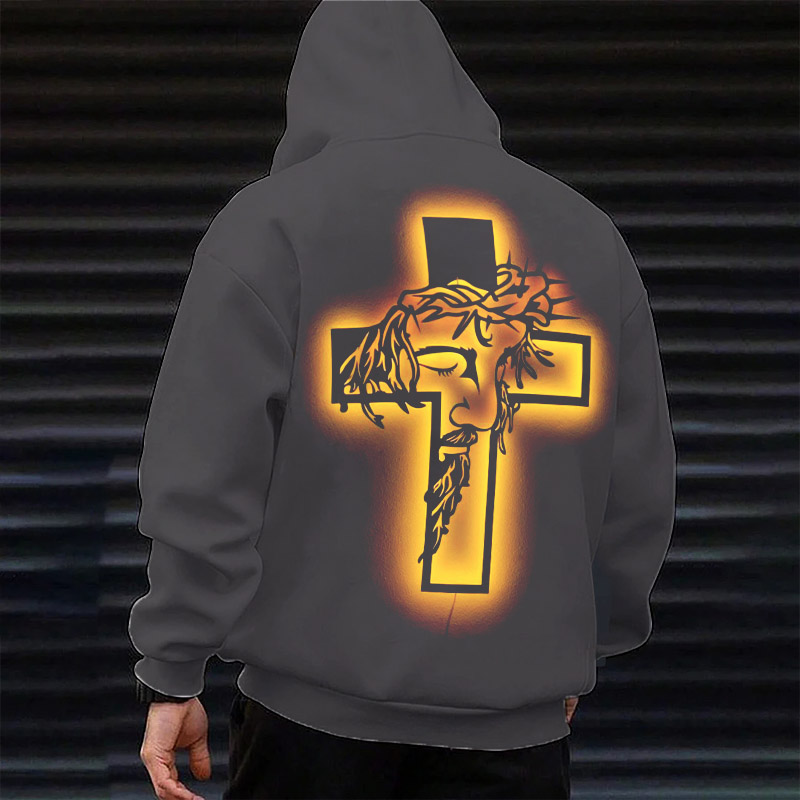 Lord Jesus Cross Print Hoodie