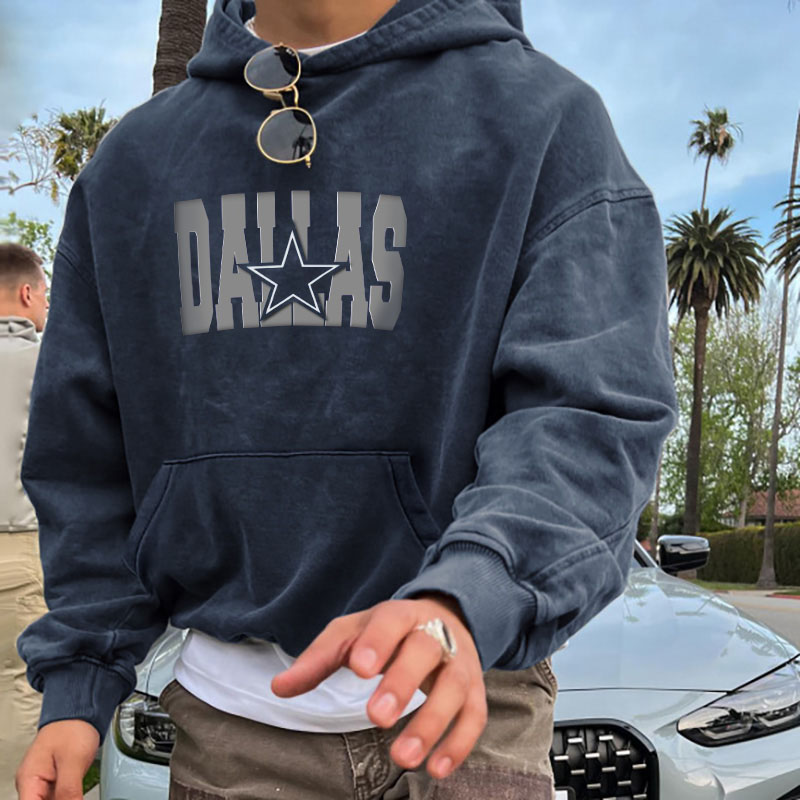 Dallas Printed Cotton Hoodie