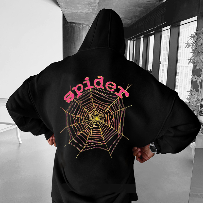 Skull Spider Print Hoodie