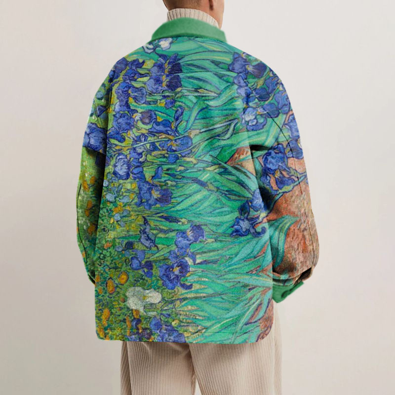 Iris Print Shirt fashion Jacket