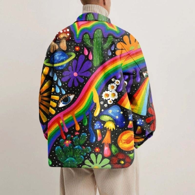 Rainbow Graffiti Shirt Jacket