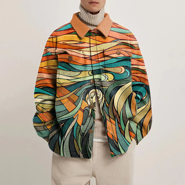 Artist Collection Abstract Painting Shirt Jacket