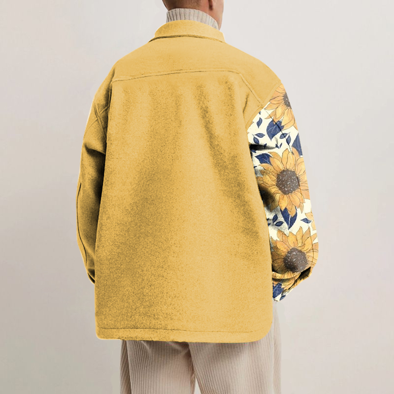 Unisex Sunflower Print Jacket