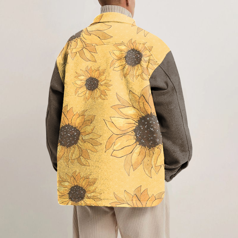 Unisex Sunflower Print Jacket