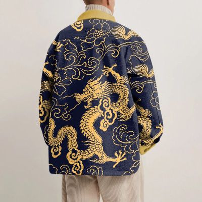 Year of The Dragon Printed Shirt Jacket