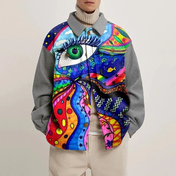 Colorful Graffiti Eyes Shirt Jacket