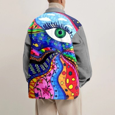 Colorful Graffiti Eyes Shirt Jacket