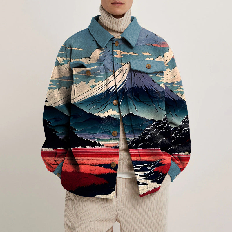 Ukiyoe Print Street Shirt Jacket