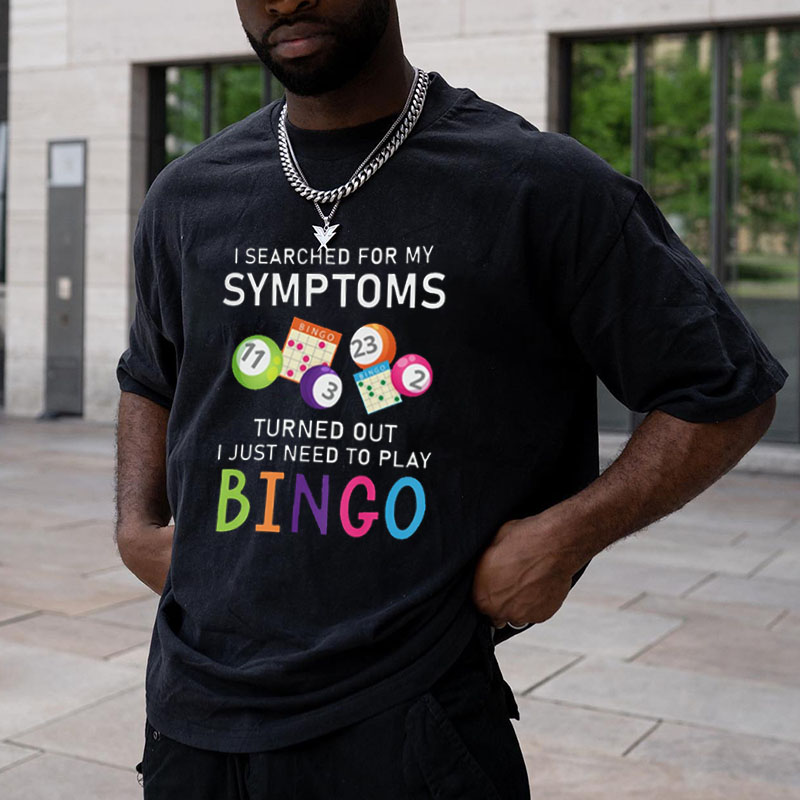 Street Bingo Print Short Sleeve T-Shirt