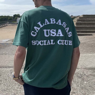 Calabasas USA Social Club Printed Cotton T-Shirt
