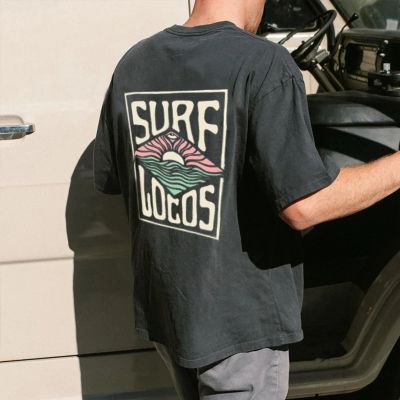 Retro Surf Graphic Print T-shirt