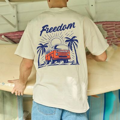 Freedom Printed Vacation T-shirt