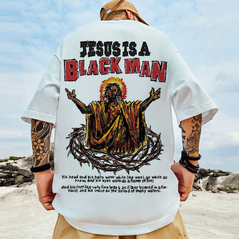 Jesus Is Black Man Printed T-shirt