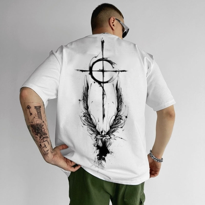 Cross Compass Print T-shirt