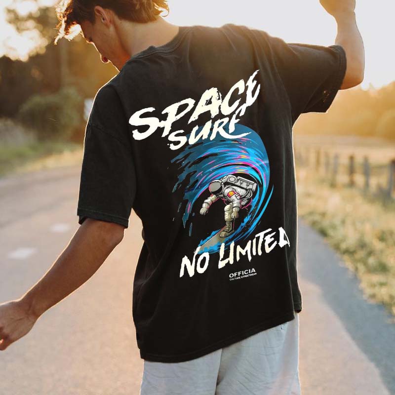 Space Surf No Limits Printed T-Shirt