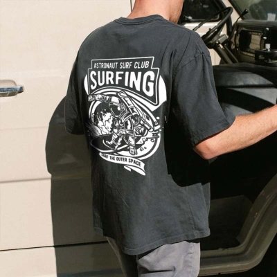 Astronaut Surf Club Printed T-shirt