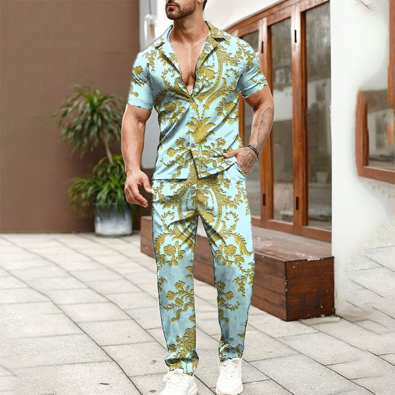 Brogue Floral Print Shirt Suit