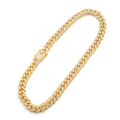13mm Miami Cuban Link Chain with Open Box Clasp