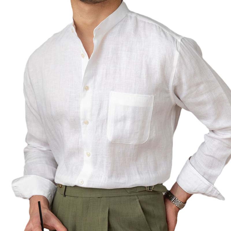 Casual Breathable Linen Long Sleeve Shirt