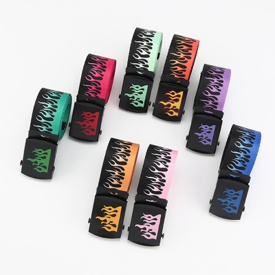 Flame Canvas Personalized Casual Belt in 9 Colors