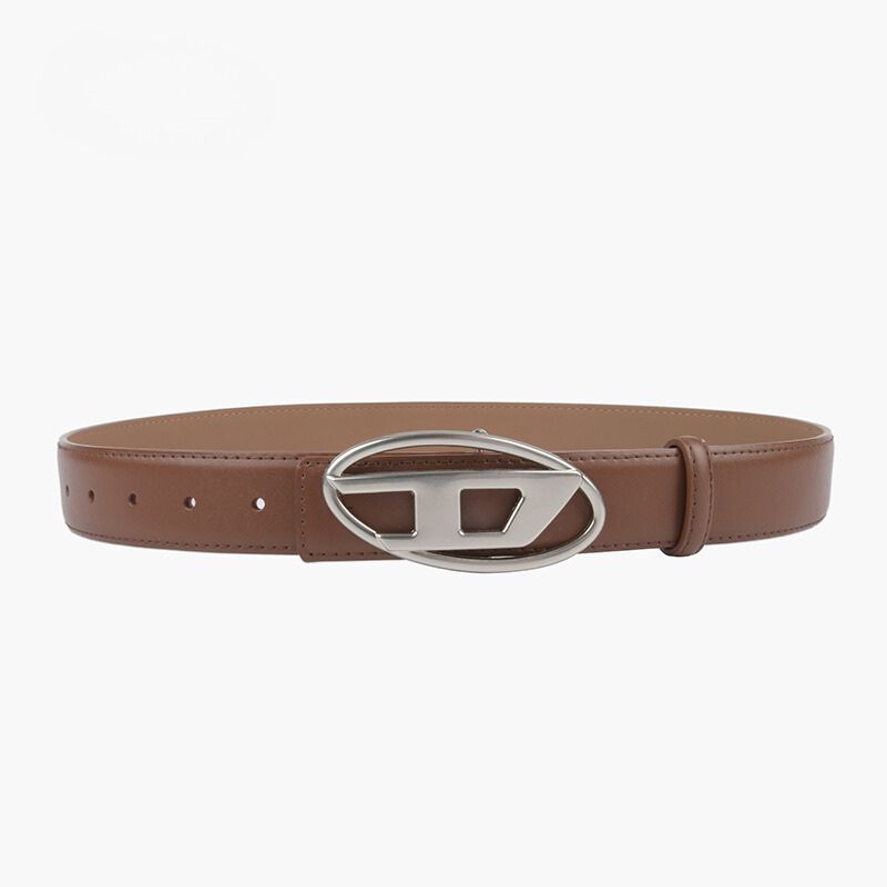 Trendy Metal Buckle Black Belt 111cm