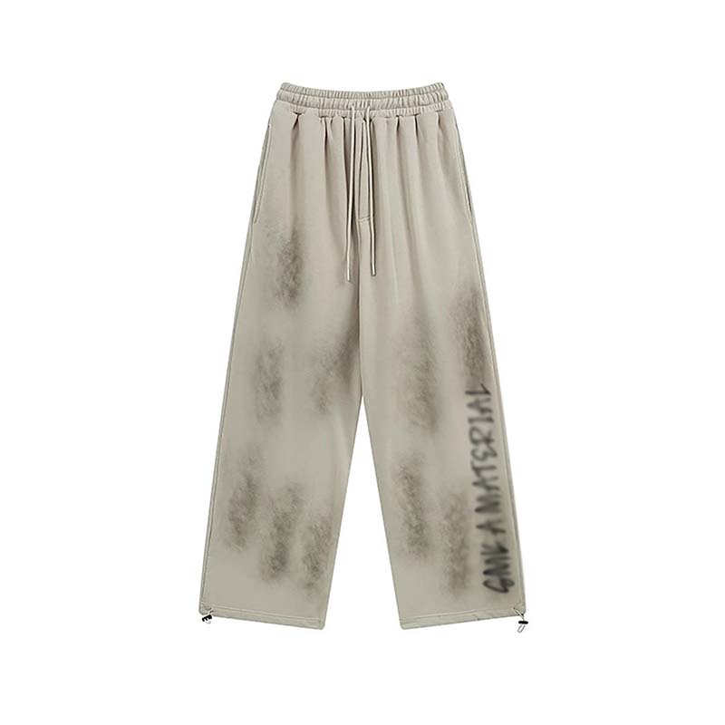 Dirty Wasteland Style Graffiti Retro Casual Pants