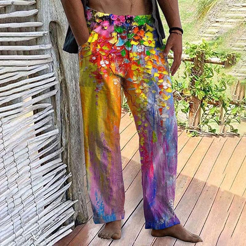 Beach Tie Dye Printed Casual Pants