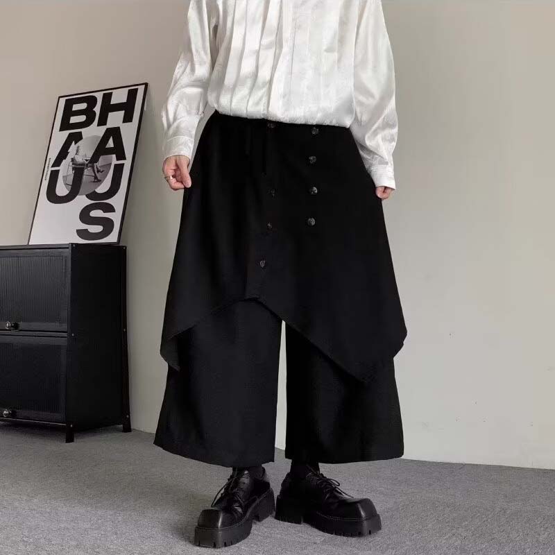 Yohji Yamamoto Style Button Casual Pants
