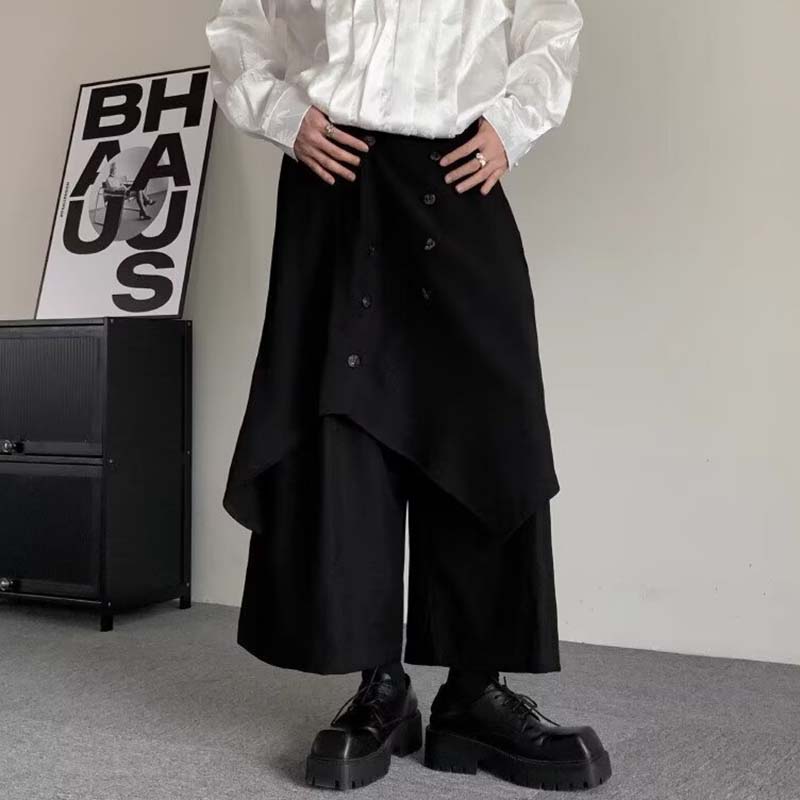 Yohji Yamamoto Style Button Casual Pants