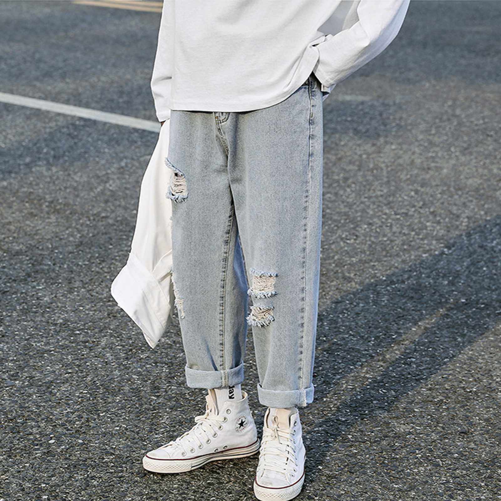 Ripped Street Cropped Jeans