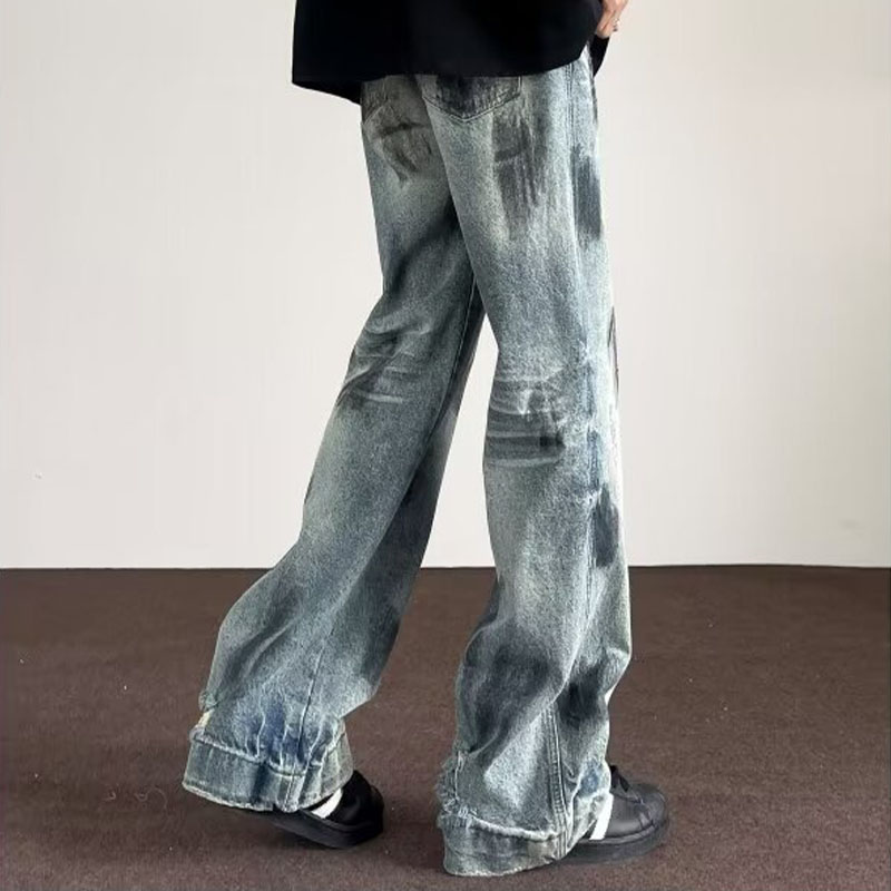 Vibe Style Retro Washed Niche Jeans