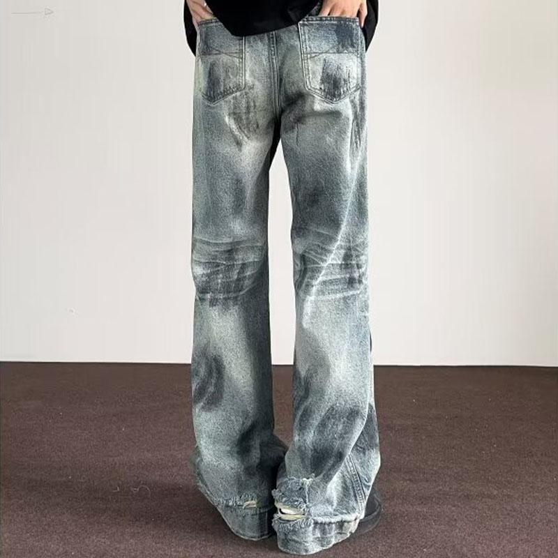 Vibe Style Retro Washed Niche Jeans