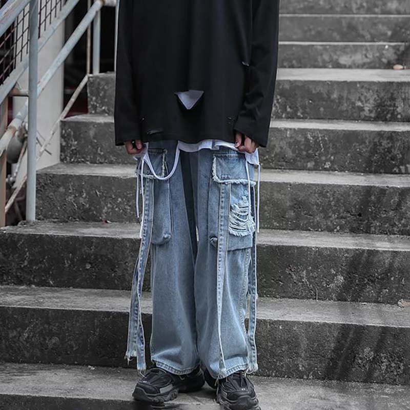 Couple Dark Streamer Jeans