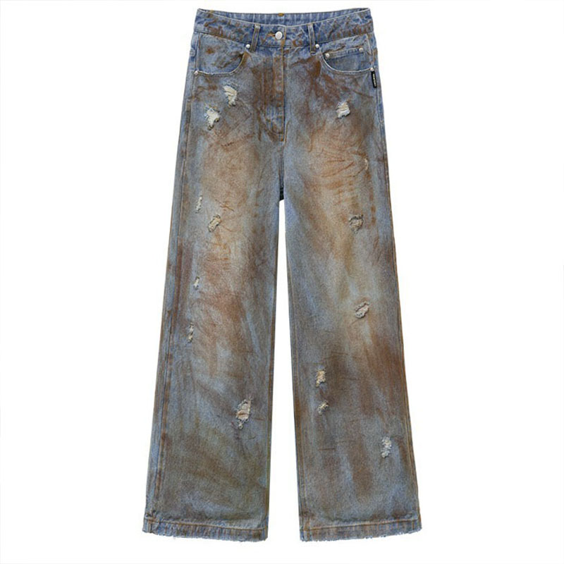 American Style Ripped Washed Distressed Jeans