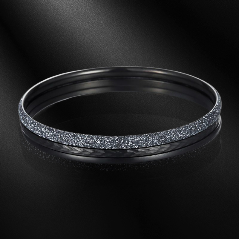 Black and Grey 3pcs Stacking Stainless Steel Bangle