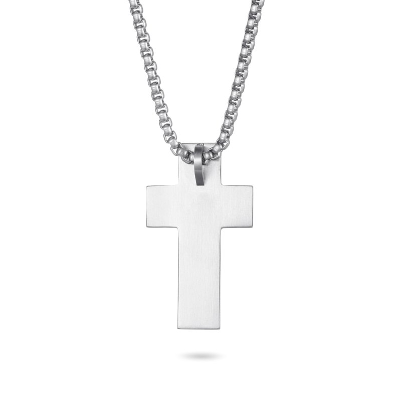 Wood Inlay Cross Pendant