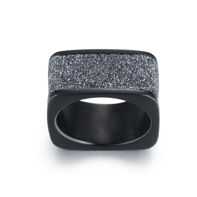 Black and Grey Stardust Square Ring