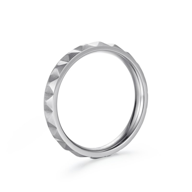 Pyramid  Stainless Steel Band Ring
