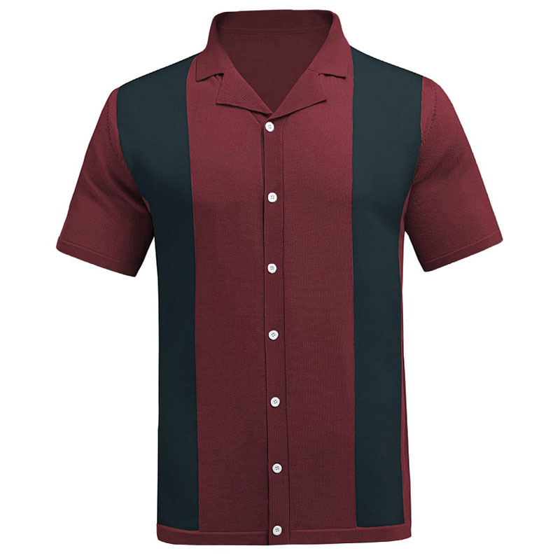 Men's Lapel Business Knitted Polo Shirt